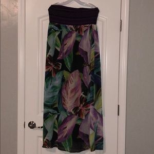Lane Bryant Summer Maxi Dress- strapless